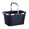 Foldable Shopping Basket Large Capacity Waterproof Aluminium Handle Design Shopping Basket with Side Pockets Picnic Basket
