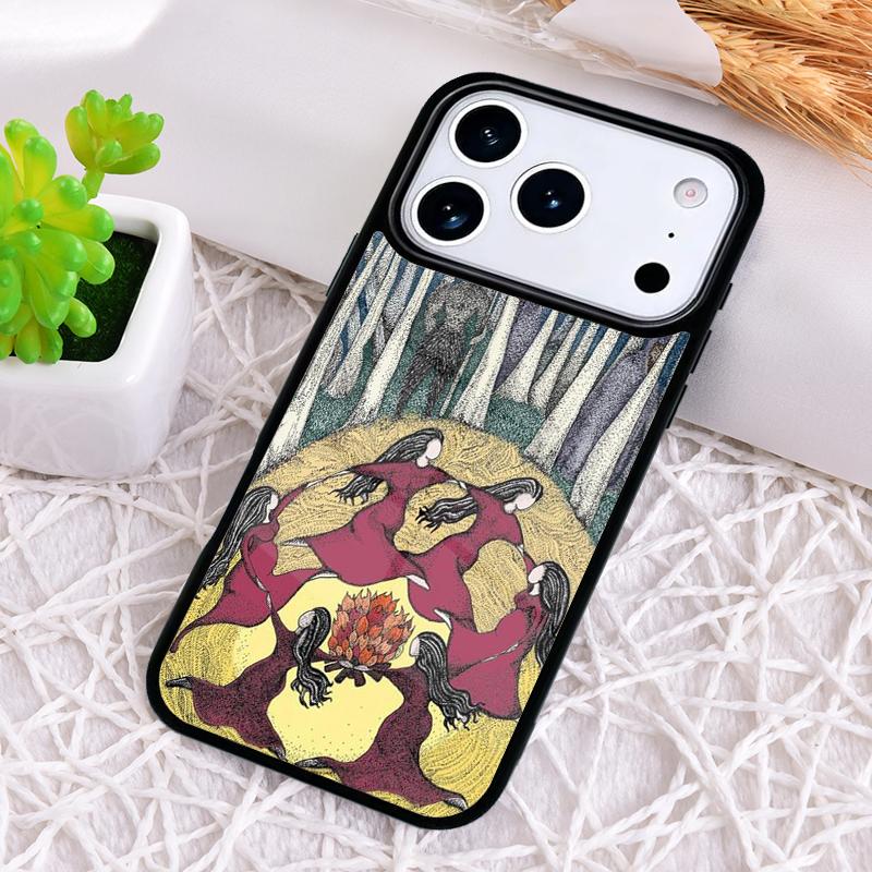 Ударопрочный чехол для телефона «Круглый танец ведьм» для iPhone 17 Air 16e 15 11 12 14 13 Pro Max Чехол Coque
