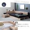Tansu no Gen Pallet 16 Connecting Slatted Low Bed Совместимо с Robot Vacuum Натуральная сосна Простая 17620116 Кровать, Поддоны, Кровать, Кровать, Рама,