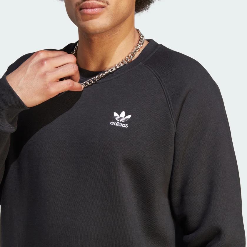 Adidas Originals Trefoil Essentials Crewneck Sweatshirt Мужской свитшот черный IM4532