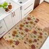1Pcs Spring Sunflower Pattern Floor Mat Modern Kitchen Polyester Rug, Non-Slip Colorful Indoor Carpet, For Home Bathroom Bedroom Living Room Decor