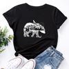 Summer Women's Printed Polar Bear Pure Cotton Loose Round Neck Short Sleeved T-Shirts Women’s