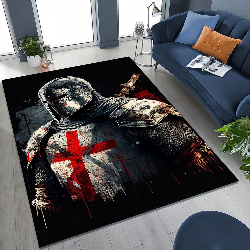 Тамплиер Рыцарь Крови Честь Святой Крестоносец Мультяшный Ковер для Спальни Гостиной Дивана Дома Декор Придверный Коврик, Детский Игровой Нескользящий Напольный Коврик