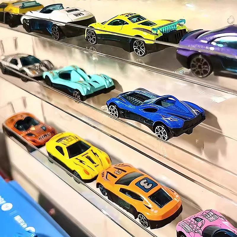 Прозрачный акриловый автомобильный дисплей-бокс для детской игрушечной модели автомобиля, игрушечный шкаф, пылезащитный автомобильный настенный стеллаж для хранения вещей