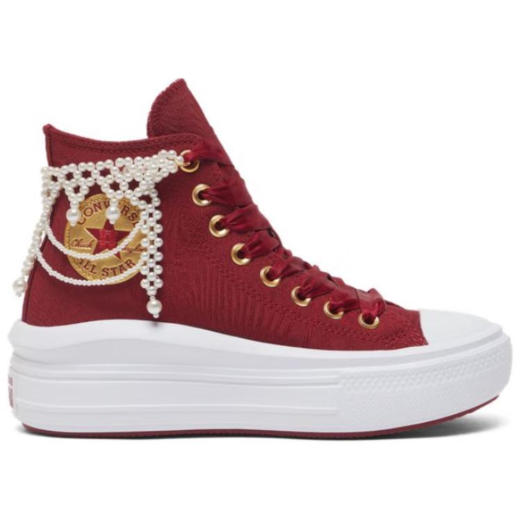 Converse All Star Move Fashion Comfortable Durable High-Top Lifestyle Casual Shoes Women Sneaker Red A12771C