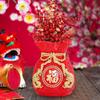 Chinese Year Feng Shui Blessing Bag Vase Decor Resin Decorative Table Decoration for