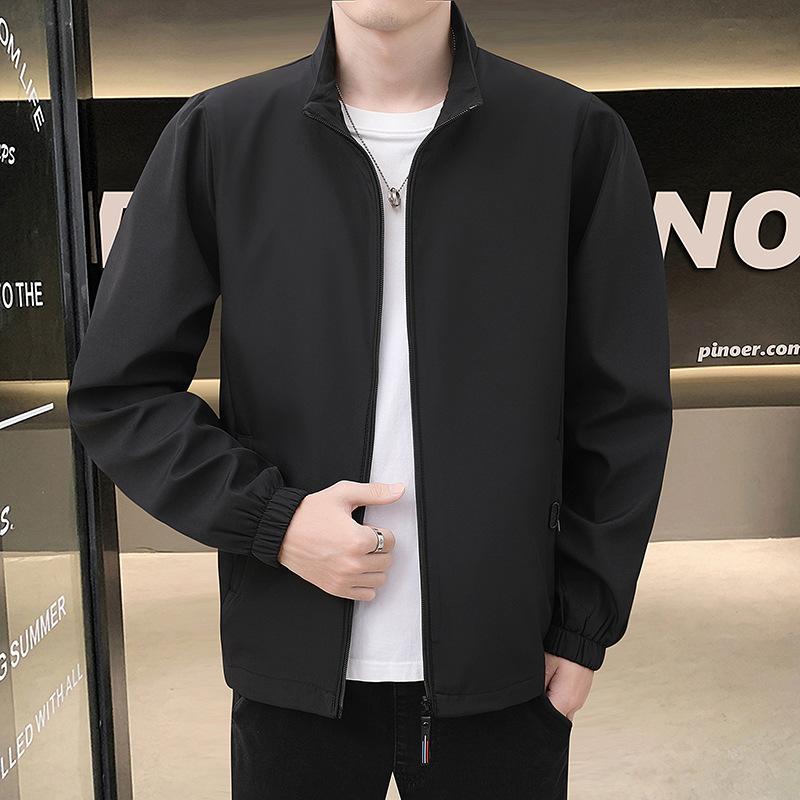 Осенняя основная куртка мужская повседневная куртка с воротником-стойкой простая универсальная мужская куртка тонкая весна и осень