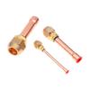1Pc Air Conditioning Copper Pipe With Forged Brass Sae 1/4 3/8 5/8 1/2 3/4 Threaded Connector Fitting Adapter -20 To 120℃