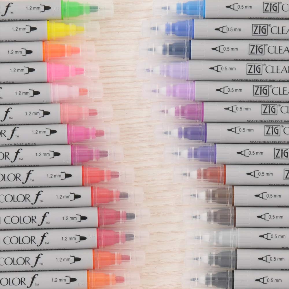 Kuretake Pen ZIG Clean Color F 36 Colors Water-Based TCS-6000T/36V