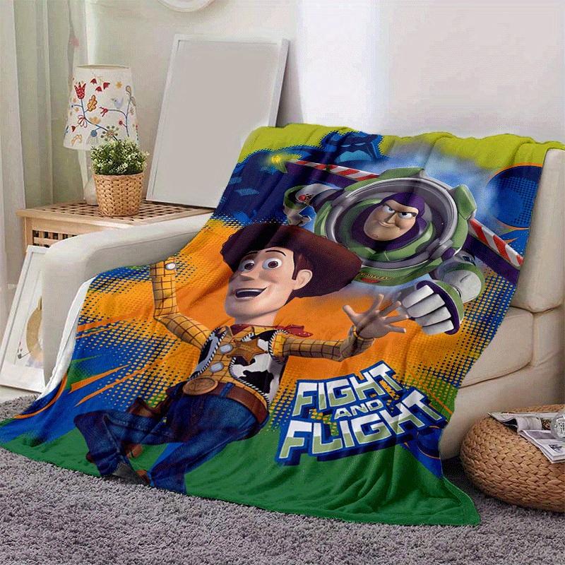 1pc Buzz Lightyear Printing Blanket - Soft, All-Season Throw for Office Blanket, | Personalized Gift with Adorable Cartoon Design