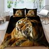 2023 New Style Animal 3D Printing Adults Bedclothes Comforter Duvet Cover Tiger Pattern Bedding Set Pillowcase King Size Double Size