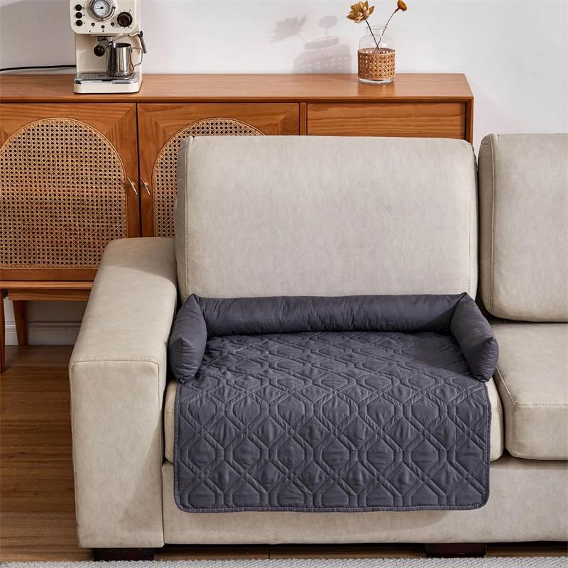 Коврик для кровати для собак, кошек, домашних животных, спальные кровати с подушкой для маленьких и средних собак, теплое гнездо, стеганый плед, успокаивающий коврик для кровати для собак, съемный