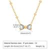 Cubic Zirconia Bow-tie Charms Bracelet For Women, Stainless Steel Satellite Chain Adjustable, CZ Bowknot Bracelets