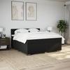 Кровать с пружинным блоком и матрасом Черная 180 x 200 см Ткань