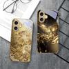 Золотой Цыпленок Роскошный Для iPhone 16E 15 Pro 14 13 Plus 12 mini 11 15Pro 14Max 13Plus XR Xs X 16 Pro Max Золотой стеклянный чехол для телефона