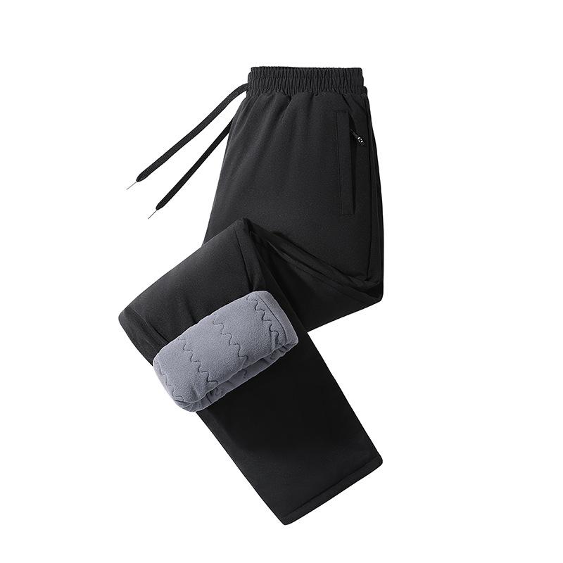 Зимние теплые свободные повседневные брюки с наколенниками для людей среднего и пожилого возраста