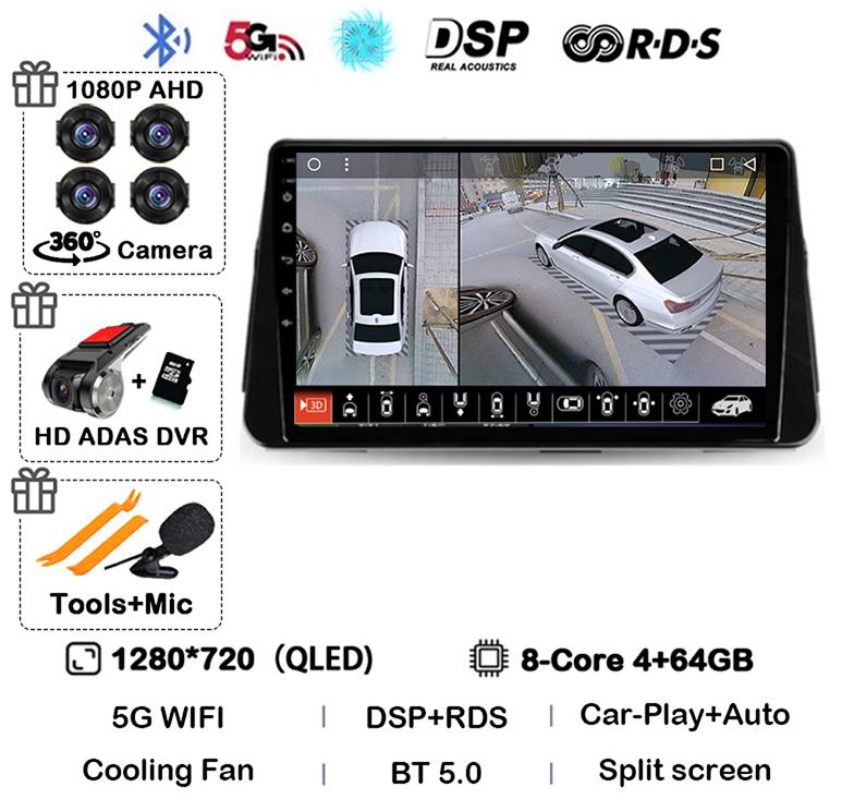 Android 14 Carplay Auto Car Radio For Nissan Kicks P15 2017-2021 Multimedia Video Player Navigation GPS Stereo Head Unit 2din 4G