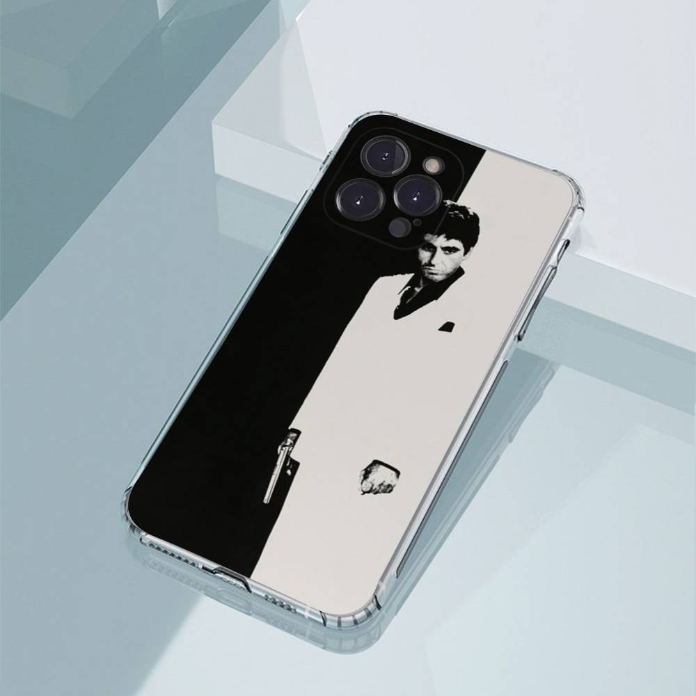 Чехол для телефона Tony M-Montana из S-Scarface для iPhone 11, 12, 13, 14, 15, 16, 17, Plus, Pro, Max, Plus, Прозрачная крышка