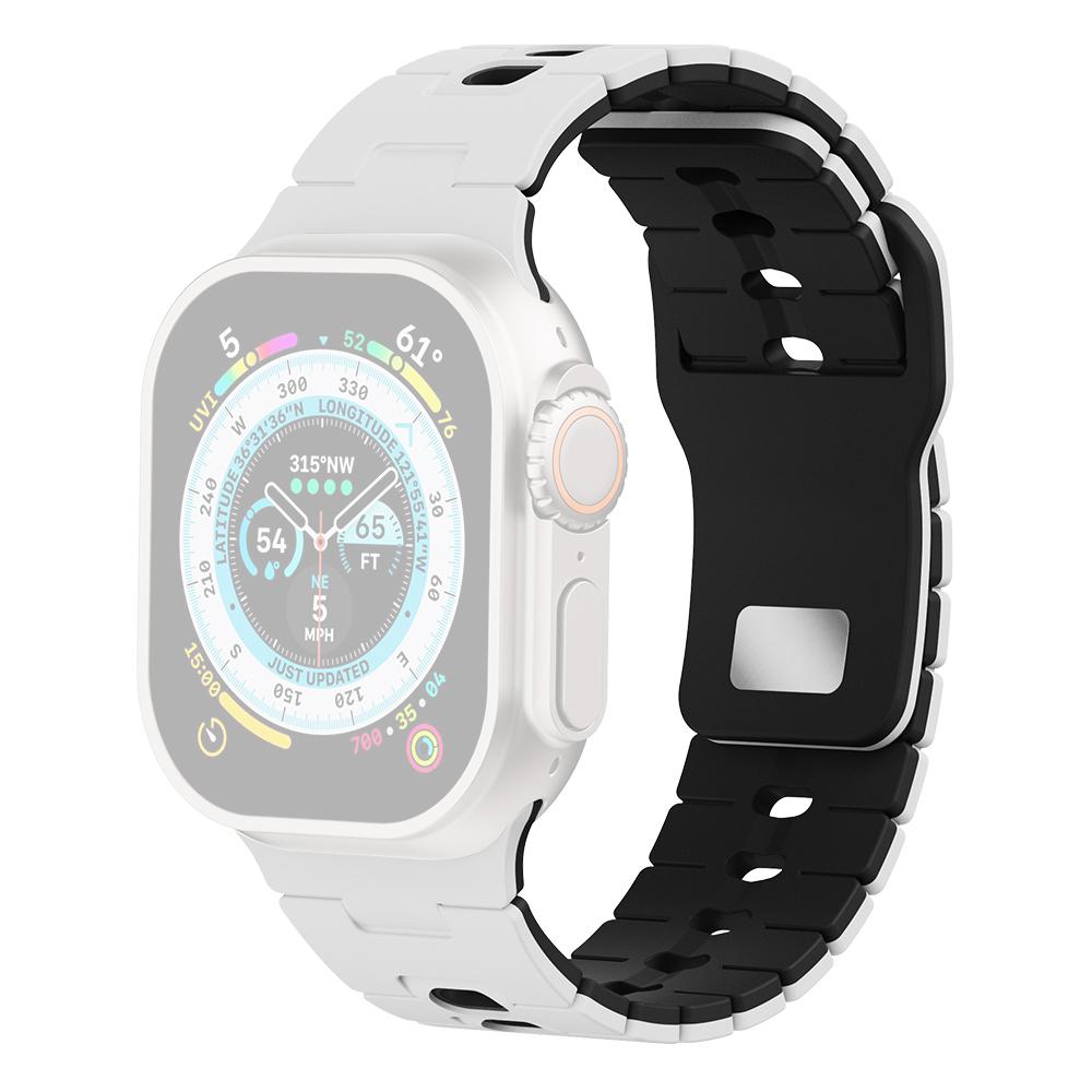 Watch Band for Apple Watch Series 10 Ultra 9 8 7 SE 6 5 4 3 2 1 46mm 49mm 45mm 44mm 42mm Dual Color Silicone Strap