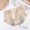 Period Underpants Mid Waist Solid Color Leak Prevention Butt-lifted Good Breathability Elastic Quick-drying