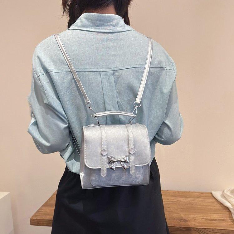 Schoolbag fashion Korean version small backpack summer versatile small fresh multi-purpose messenger bag small square bag fried street Japanese and