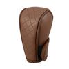 Partuto 1pc Universal Car Shift Knob Cover - Car Knob Gear Sticky Protector Decoration - For Leather Brown