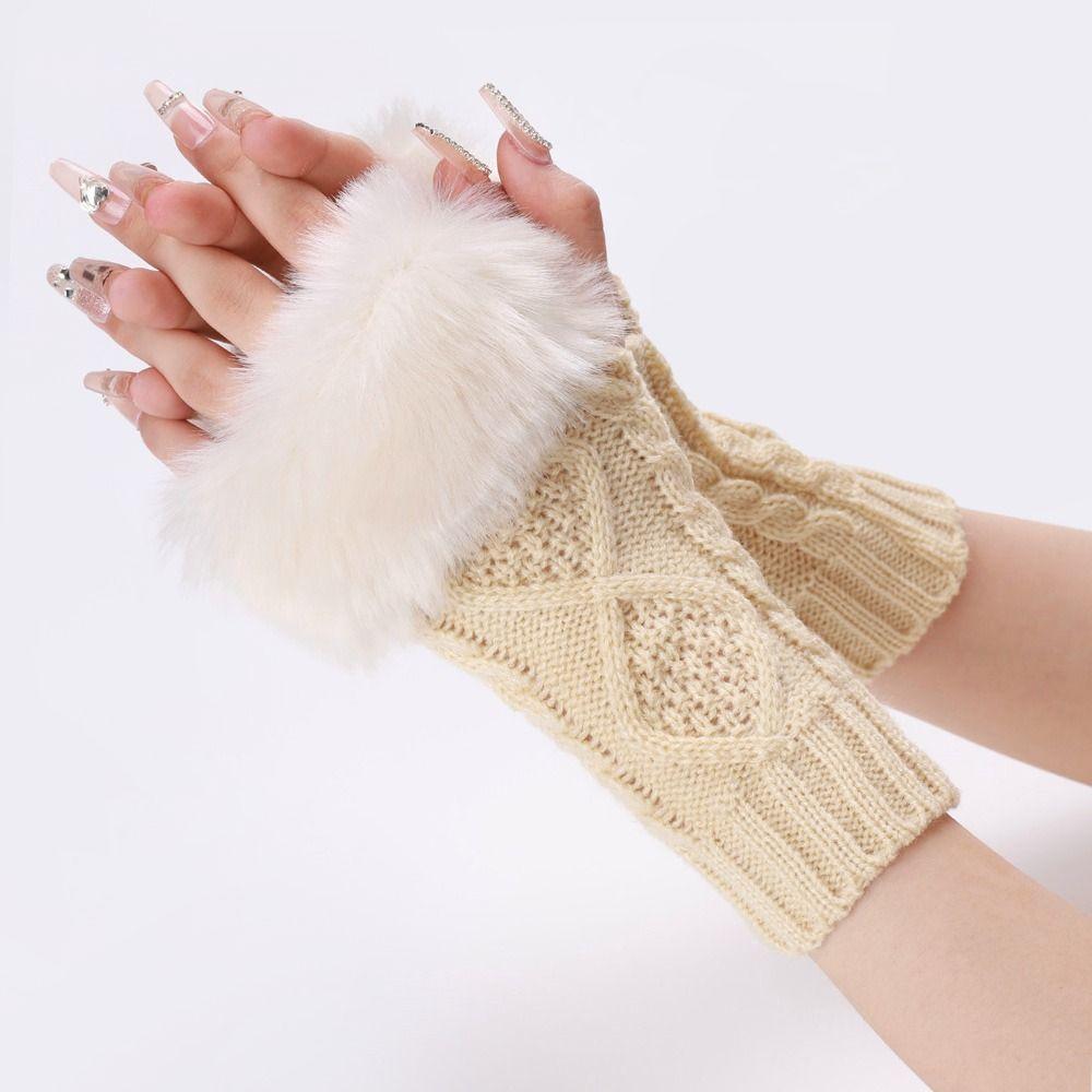 Зимние теплые рукавицы Twist, толстые теплые длинные варежки, перчатки без пальцев, женские перчатки, длинные вязаные перчатки