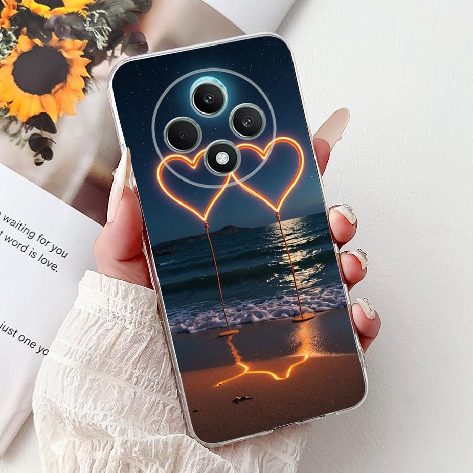 Чехол для Oppo Reno 12F 5G Reno12 FS CPH2637 Цветы Расписная Крышка Мягкий Силиконовый Чехол Для Oppo Reno12 F 4G Reno12F Корпус