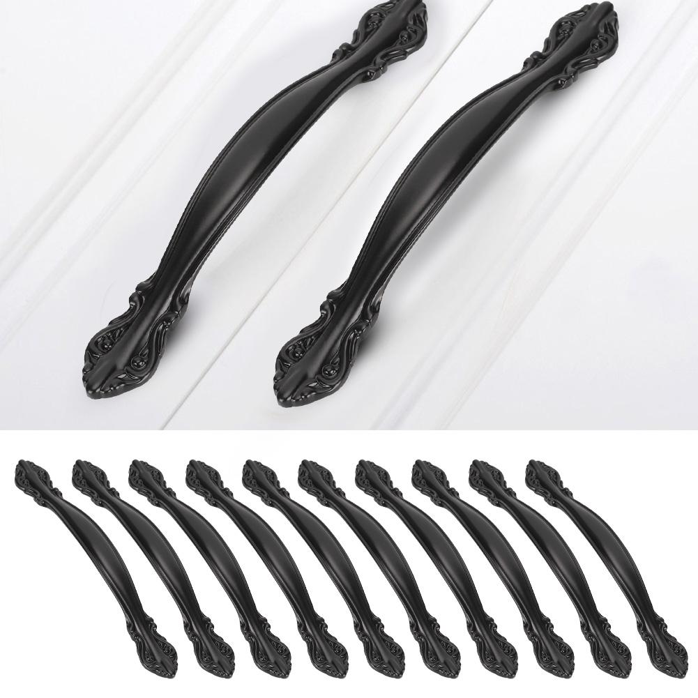 10 комплектов ручек для шкафа, простой стиль, 96 мм, ручки для дверей, для ящиков, офис, черные