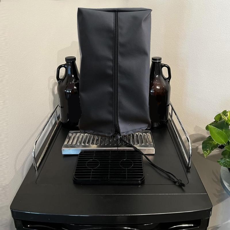 Kegerator Draft Tower Cover With Waterproof Seam Easy Zippers Closures Universal For Indoor Outdoors Beer Dispensers