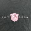Made in Japan RALPH LAUREN Short Sleeve T-Shirt L Women Black Logo Print Stretch(USED)