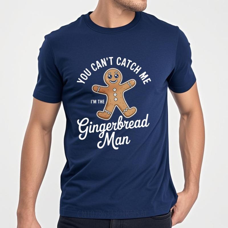 Workout Unisex Teeshirt Crew Neck T Shirt Unisex You Cant Catch Me Im The Gingerbread Anime For Him Top Tees Solid Color Tshirt