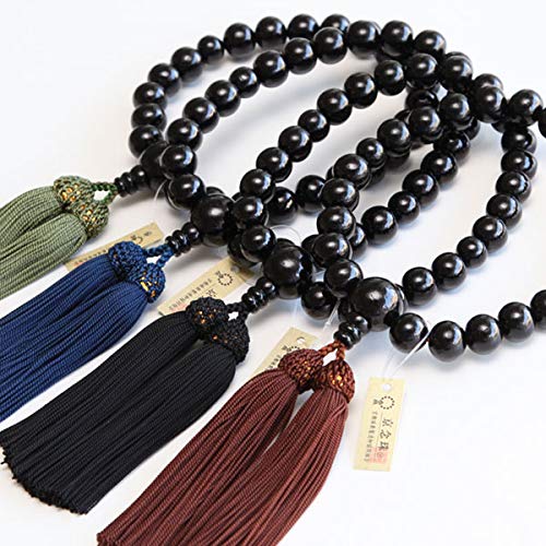 nenju dot com Types To Choose Prayer Beads for Men 22 Beads Ebony Human Silk Tassel Prayer Beads Kyoto Prayer Beads Kyoto Funeral Memorial Service