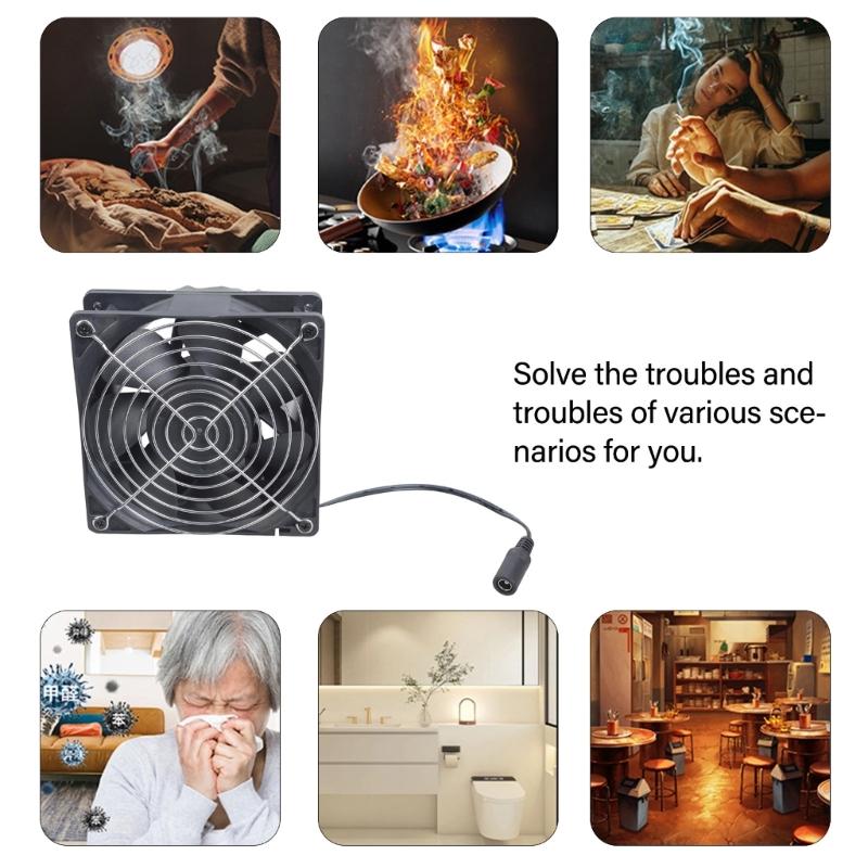 Энергоэффективная вытяжная система 200 куб. футов в минуту 12 В 120 мм вентиляционный воздуходув вытяжной вентилятор для охлаждения палатки, боксов для 3D-принтеров