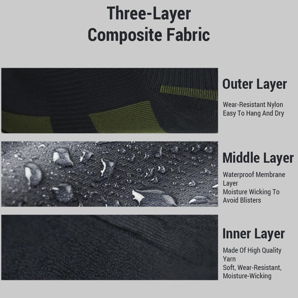 Водонепроницаемые носки для активного отдыха   Водонепроницаемые носки с высоким голенищем для пеших походов, велоспорта и кемпинга   Сохраняют ноги в тепле