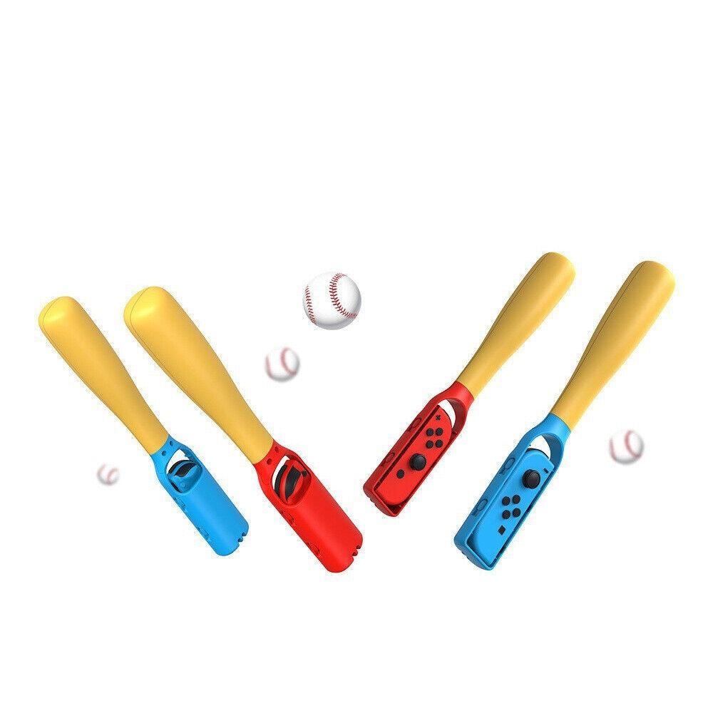 2Pcs Baseball Bat Handle Grips, TSV Baseball Stick Game Accessories Fit for Nintendo Switch/Switch OLED Joy-Con, Somatosensory Sports Game