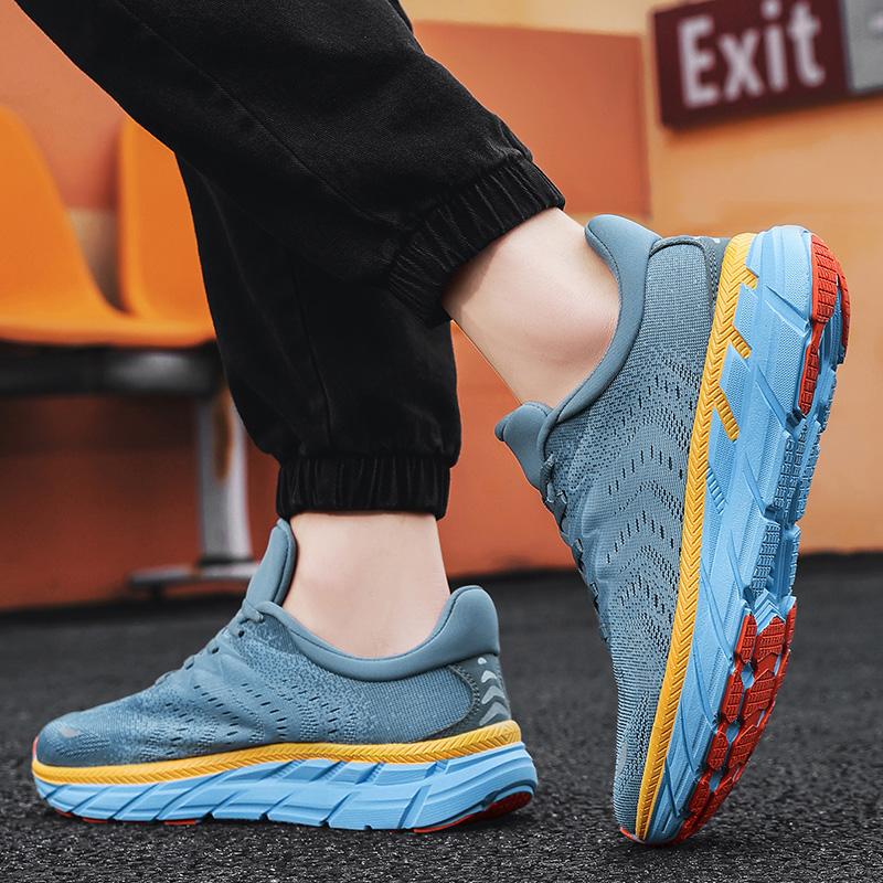 Легкие амортизирующие кроссовки для женщин на открытом воздухе с мягкой подошвой, профессиональные кроссовки из дышащей сетки для мужчин