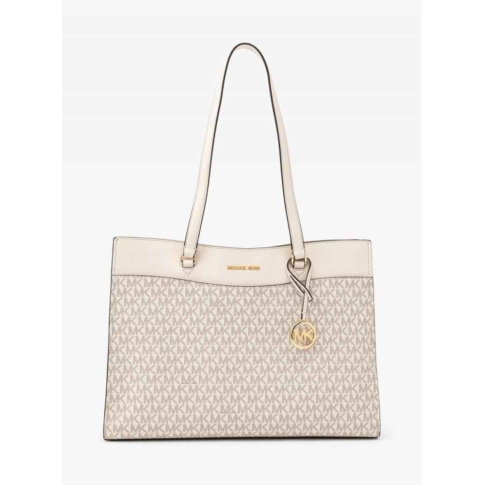 Michael Kors Women Jet Set Travel Pocket Tote Large Light Cream Multi 35f4gtvt9b