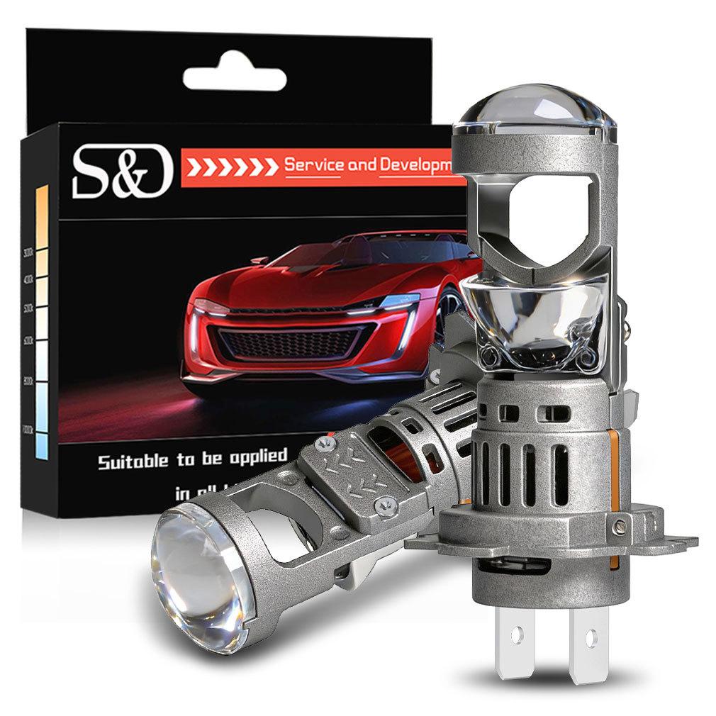 2 шт. Светодиодные линзы-проекторы H7 для фар H4 Canbus Автомобильные и мотоциклетные фары Мини Беспроводные Turbo 40000 лм Автоматическая противотуманная фара Plug&Play Фара 6500K Белый