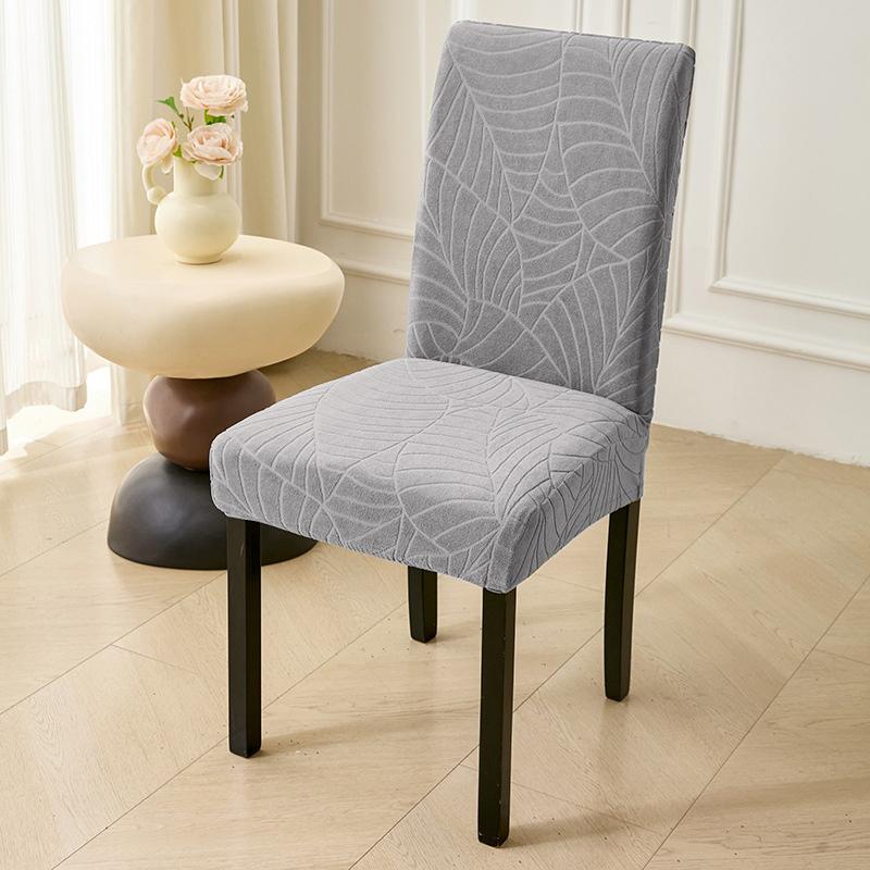 Jacquard Solid Chair Cover Anti-dirty Seat Slipcover for Wedding Dining Room Restaurant Office Banquet Soft Durable Chair Cover