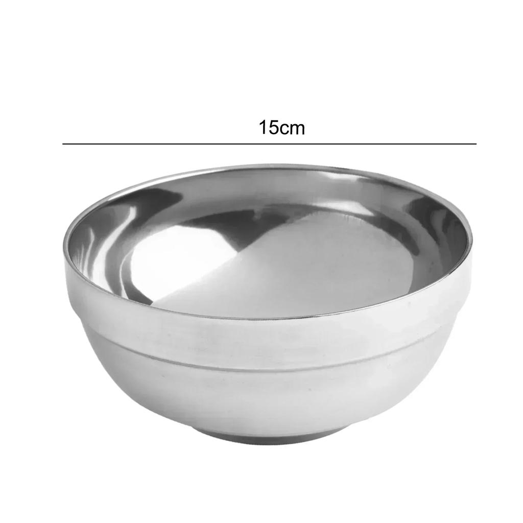 Insulated Double Layer Stainless Steel Bowls Great for Serving Rice Sauces and Salad Perfect for Indoor and Outdoor Dining