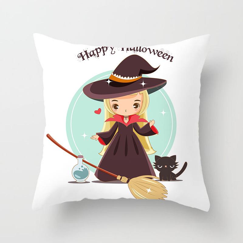 Хэллоуинская подушка с принтом граффити, персиковая кожа, наволочка для домашней подушки, наволочка для диванной подушки в гостиную