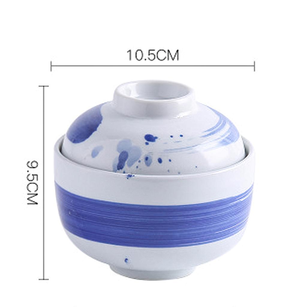 Ceramic Stew Pot Soup Bowl Tableware Lid 230ML Stew Cup Dinnerware Egg Cup Household Kitchen Supplies Eco-friendly Snack Bowl