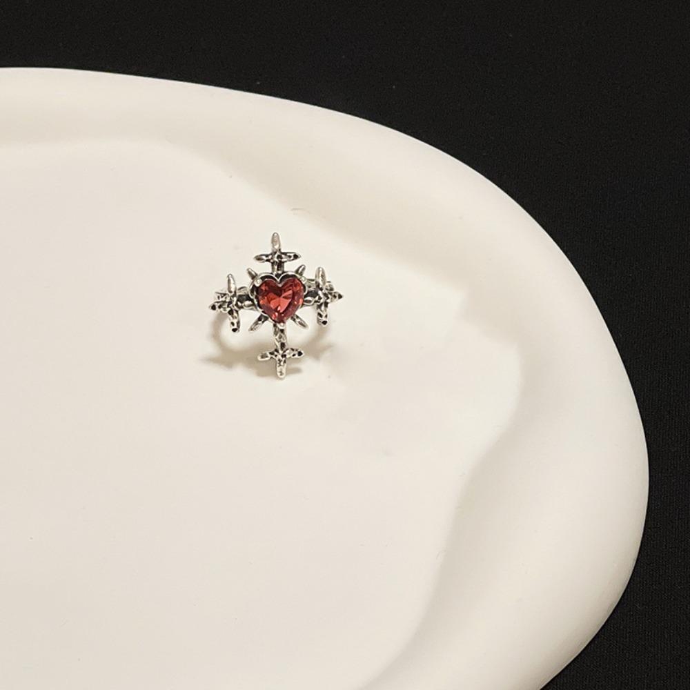 Винтажное кольцо-крест, готическое открывающееся кольцо на палец, креативное кольцо с сердечком и любовью для пары