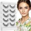 Natural Look Wispy Fluffy Russian Strip Lashes Eyelash Extension Clear Band False Eyelashes