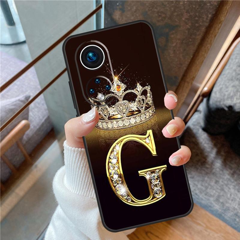 Чехол с золотым мраморным монограммой буквы для Honor Magic 5 Pro 50 70 90 Lite X6 X7 X8 X9 8X 9X Honor X7a X6a X8a X9a X9b
