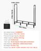 VEVOR Firewood Rack with Waterproof Cover, 1.22m Outdoor Firewood Holder, 1/4 Cord Storage Metal Log Holder, 400lb Max Weight Capacity, Top Covered