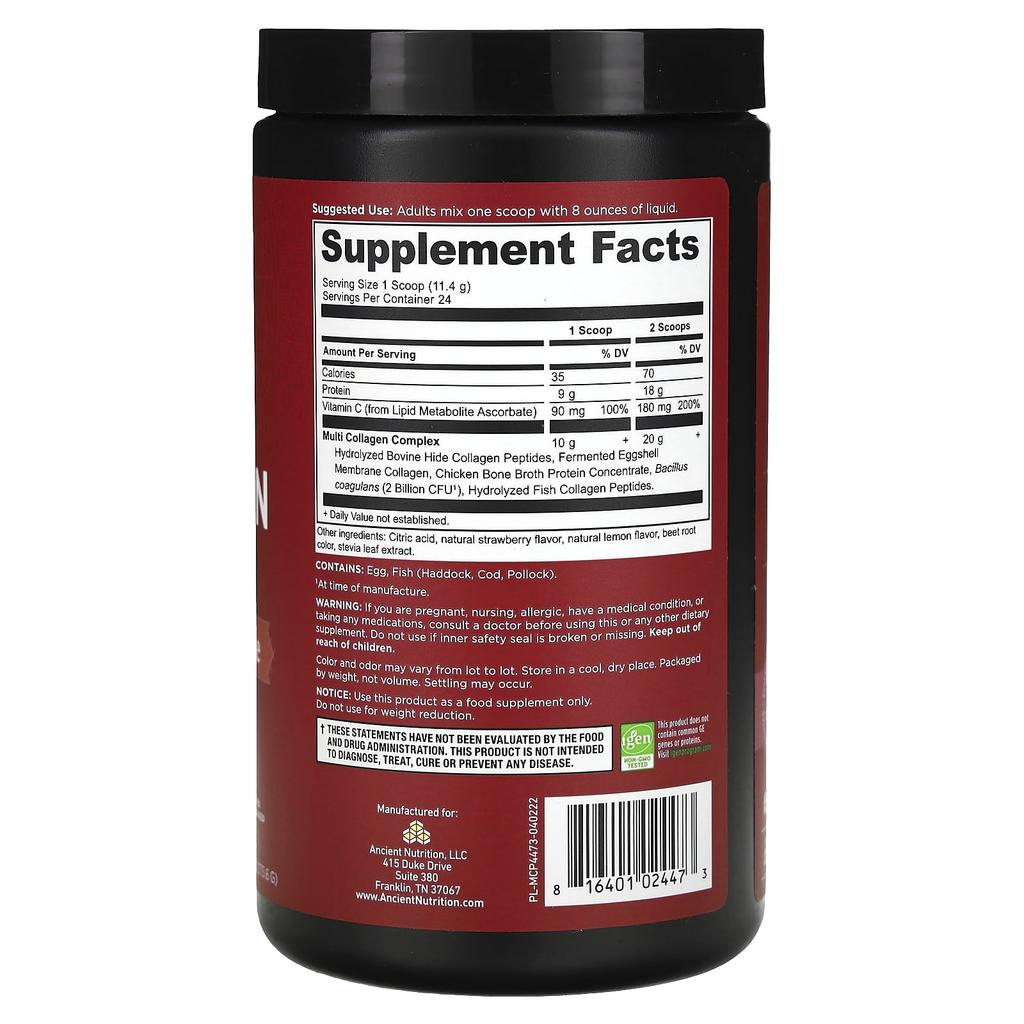 Collagen Protein Complex, Strawberry Lemonade, 273.6G(9.65Oz)