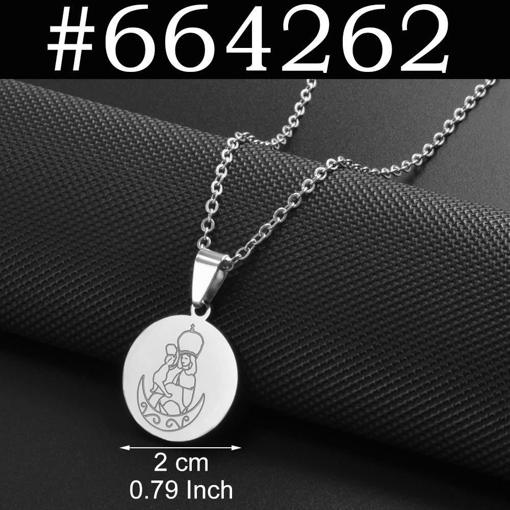 Pintadera Canaria Spain Traditional Ethnic Symbols Pendant Necklaces For Woman Jewelry #612062