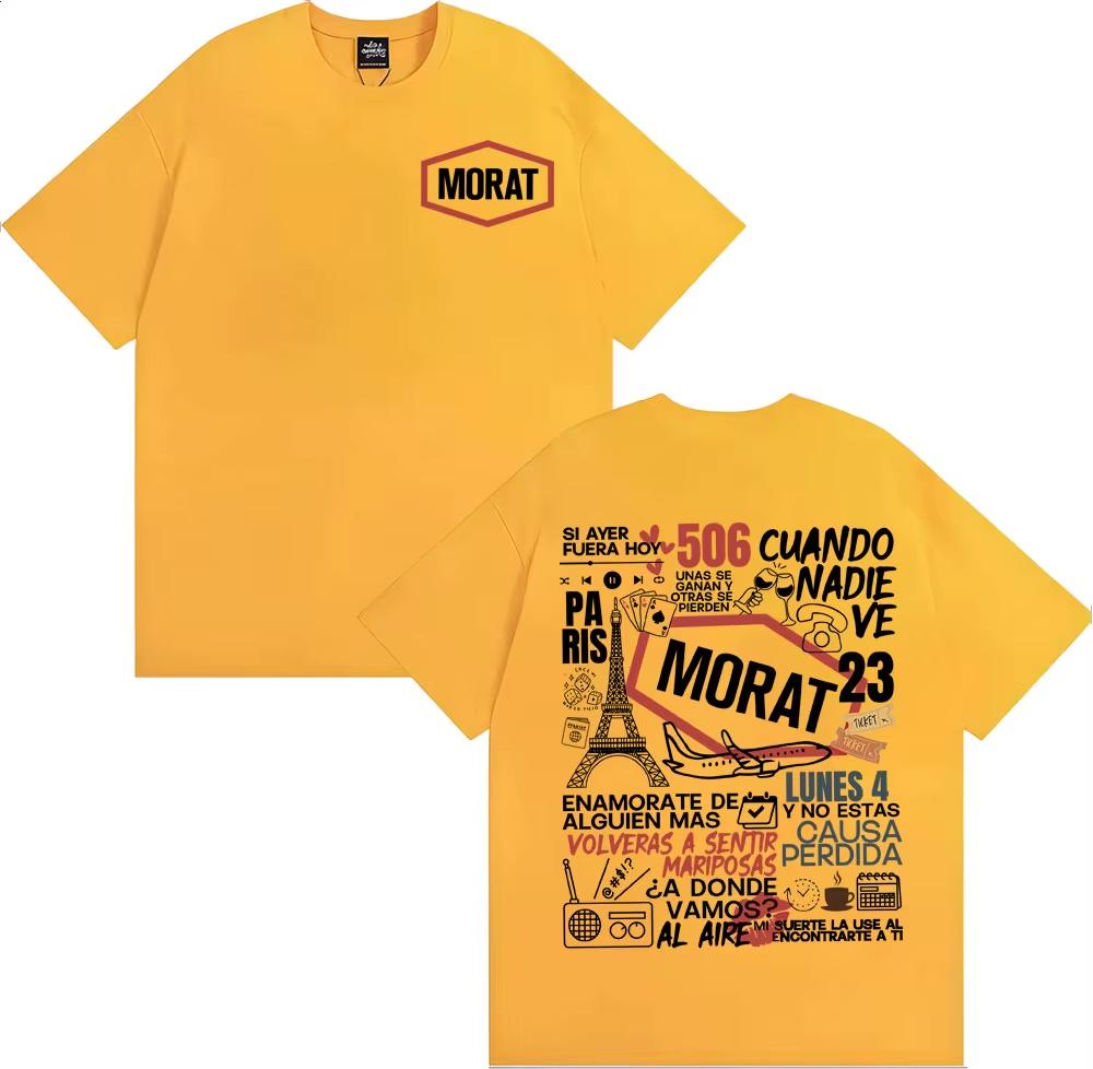 Rock Band Morat Album Graphic Print T Shirts Unisex Unisex Fashion High Street Hip Hop Tshirt 100 Cotton Cozy Short Sleeve T Shirt